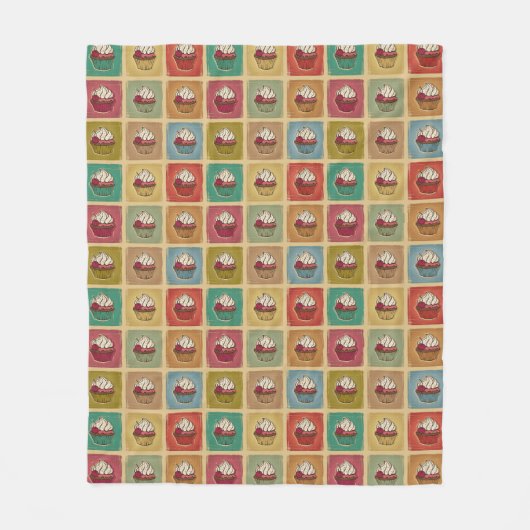 patroon van cupcakes fleece deken (Voorkant)