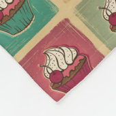 patroon van cupcakes fleece deken (Hoek)