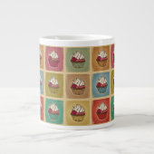 patroon van cupcakes grote koffiekop (Voorkant)