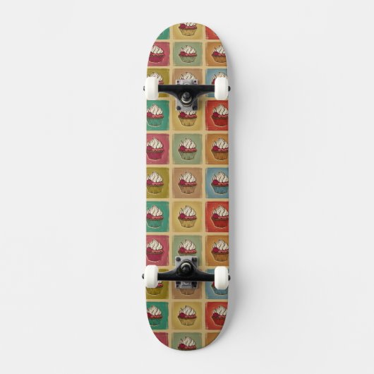  patroon van cupcakes skateboard (Voorkant)