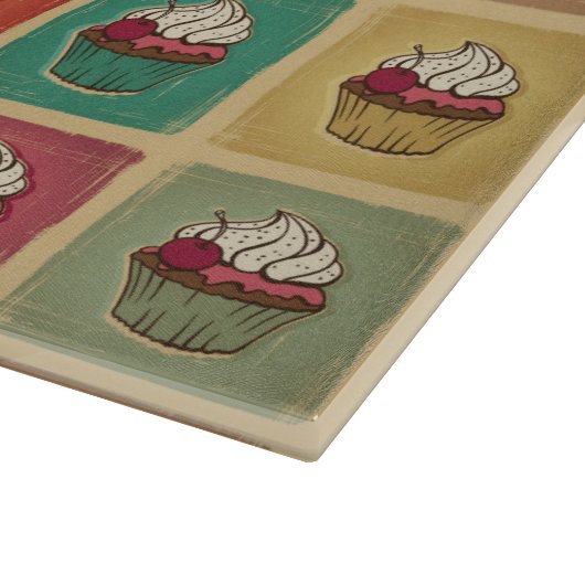  patroon van cupcakes snijplank (Hoek)
