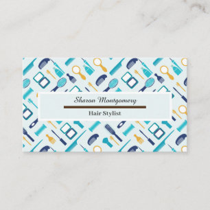 Patroon van de Accessoire Icons van Haarsalon Visitekaartje