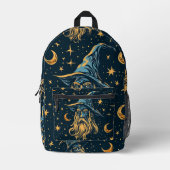 Patroon van de betegelde wizard bedrukte rugzak (Voorkant)
