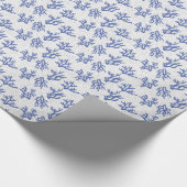 patroon van de blauwe en witte zee koraallegering cadeaupapier (Hoek)