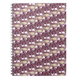 patroon van de boomstam van het roos van de Kunst Notitieboek