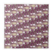  patroon van de boomstam van het roos van de Kunst Tegeltje (Voorkant)