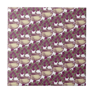  patroon van de boomstam van het roos van de Kunst Tegeltje