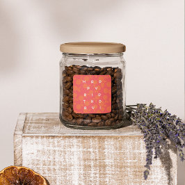 Patroon van de boomtangerine vierkante sticker