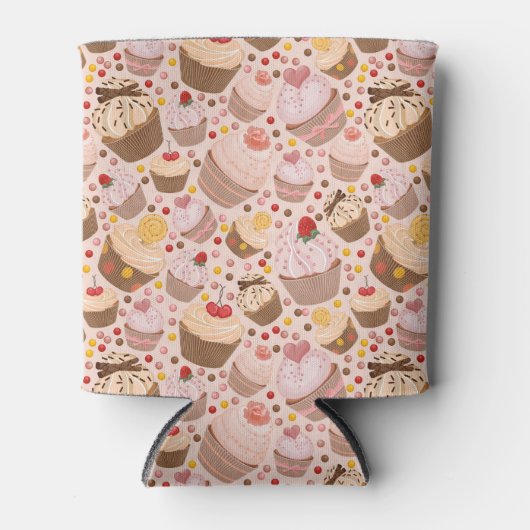 Patroon van de cakeekhoorn blikjeskoeler (Voorkant)