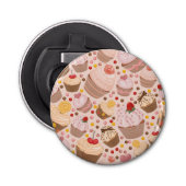 Patroon van de cakejes button flesopener (Voorkant)