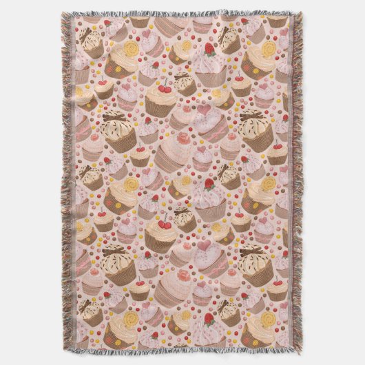 Patroon van de cakejes deken (Voorkant Verticaal)
