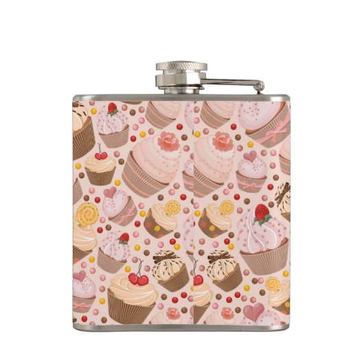 Patroon van de cakejes heupfles (Achterkant)