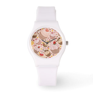 Patroon van de cakejes horloge