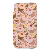 Patroon van de cakejes incipio iPhone portemonnee hoesje (Voorkant Agenda)