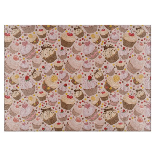 Patroon van de cakejes snijplank (Voorkant)