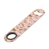 Patroon van de cakejes speed flessenopener (Voorkant Gekanteld)