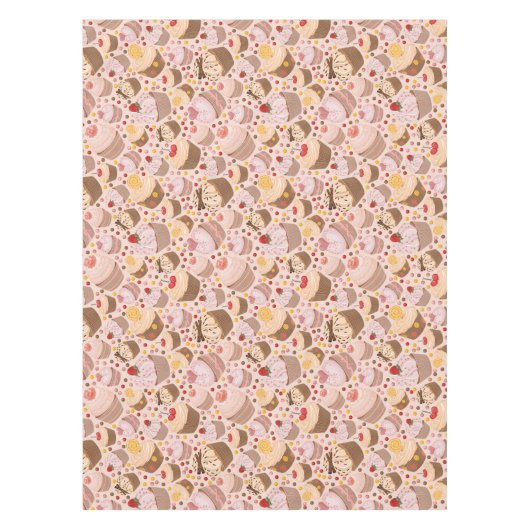 Patroon van de cakejes tafelkleed (Voorkant)