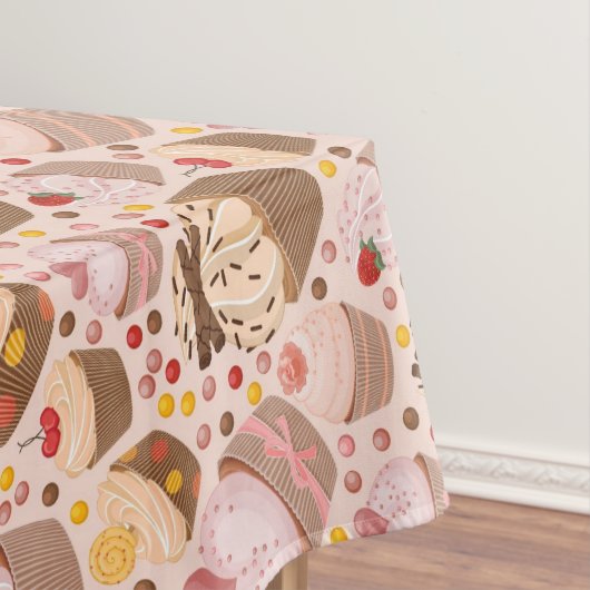 Patroon van de cakejes tafelkleed (Voorbeeld)
