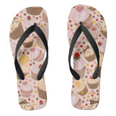 Patroon van de cakejes teenslippers (Voetbed)