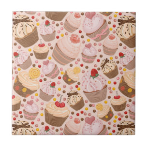 Patroon van de cakejes tegeltje