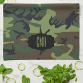 Patroon van de Camouflage van het monogram het Theedoek (Gevouwen)