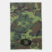 Patroon van de Camouflage van het monogram het Theedoek (Verticaal)