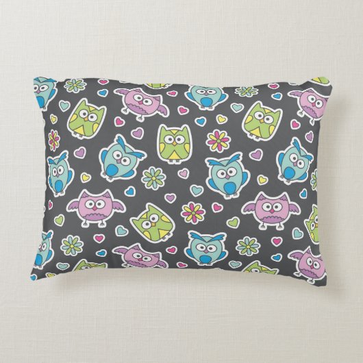 patroon van de cartoon accent kussen (Achterkant)