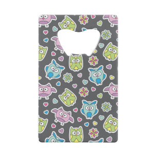 patroon van de cartoon creditkaart flessenopener