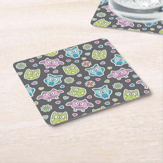 patroon van de cartoon kartonnen onderzetters (Schuin)