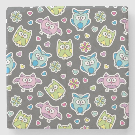 patroon van de cartoon stenen onderzetter (Voorkant)