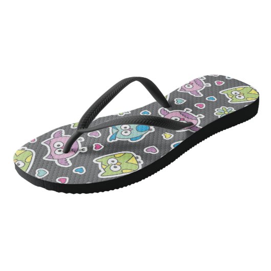 patroon van de cartoon teenslippers (Schuin)