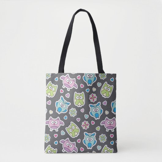patroon van de cartoon tote bag (Voorkant)