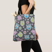 patroon van de cartoon tote bag (Dichtbij)