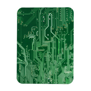 patroon van de computer met groene elektronische s magneet