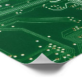 patroon van de computer met groene elektronische s poster (Hoek)