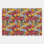 patroon van de coole kant-en-klare pizzapartij inpakpapier vel (Voorkant)