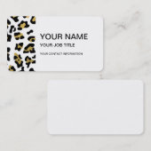 Patroon van de Druk van de Luipaard van de Folie Visitekaartje (Voorkant / Achterkant)