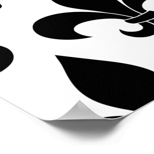 patroon van de Franse fleur de lis Poster (Hoek)