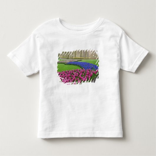 Patroon van de Hyacinth van de Grafiek, tulpen, en Kinder Shirts (Voorkant)