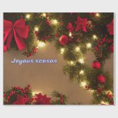 Patroon van de kerstboom met rode bogen cadeaupapier (Vlak)