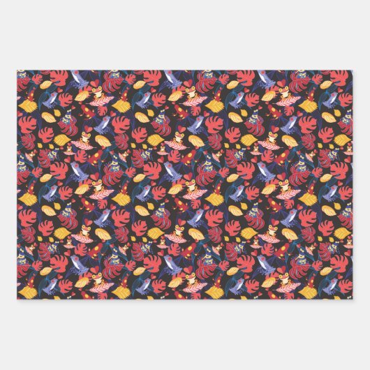 Patroon van de lammeren kikkers inpakpapier vel (Voorkant)