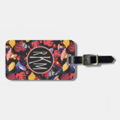 Patroon van de lammeren kikkers | Monogram Bagagelabel (Voorkant horizontaal)