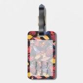 Patroon van de lammeren kikkers | Monogram Bagagelabel (Achterkant verticaal)