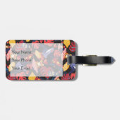 Patroon van de lammeren kikkers | Monogram Bagagelabel (Achterkant horizontaal)