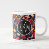 Patroon van de lammeren kikkers | Monogram Grote Koffiekop (Rechts)