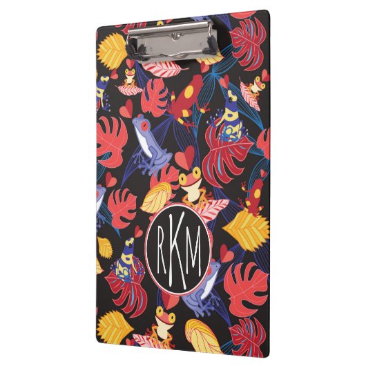 Patroon van de lammeren kikkers | Monogram Klembord (Links)