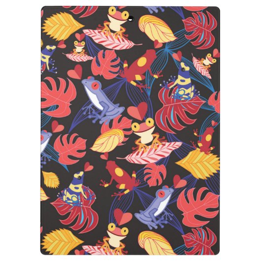 Patroon van de lammeren kikkers | Monogram Klembord (Achterkant)