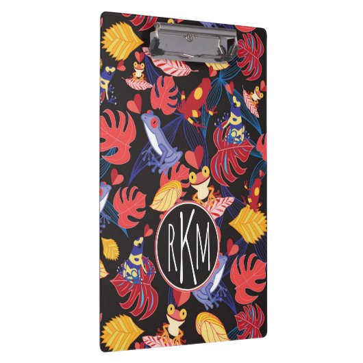 Patroon van de lammeren kikkers | Monogram Klembord (Rechts)