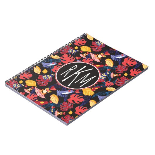 Patroon van de lammeren kikkers | Monogram Notitieboek (Linkerzijde)