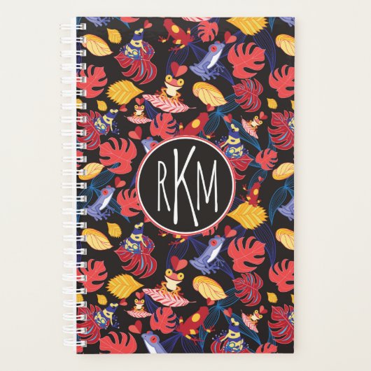 Patroon van de lammeren kikkers | Monogram Planner (Voorkant)